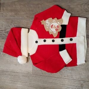 So 'Dorable Baby Photo Op Santa Hat & Sweater Set Size 0-6 Months